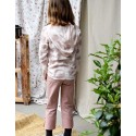 Pantalon vuelta rosa sarga lycra