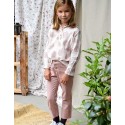 Pantalon vuelta rosa sarga lycra
