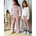 Pantalon vuelta rosa sarga lycra
