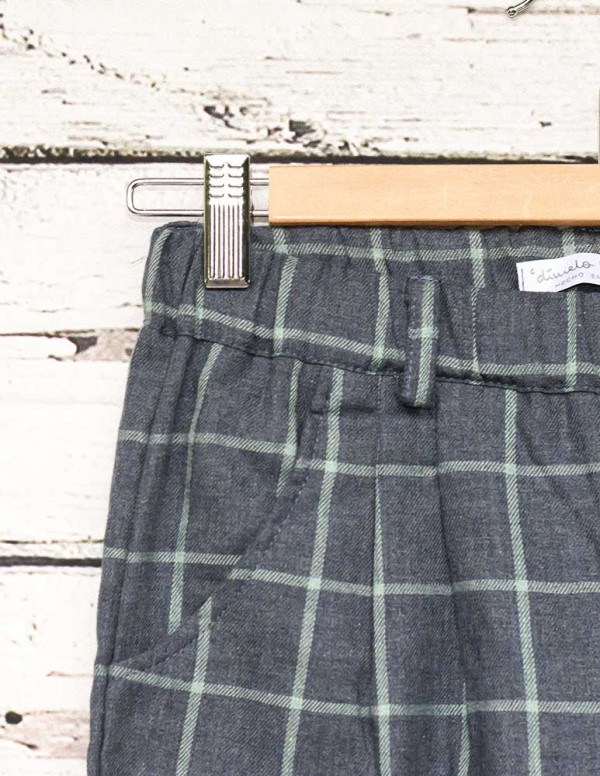 Culotte cuadros azul/verde indiana