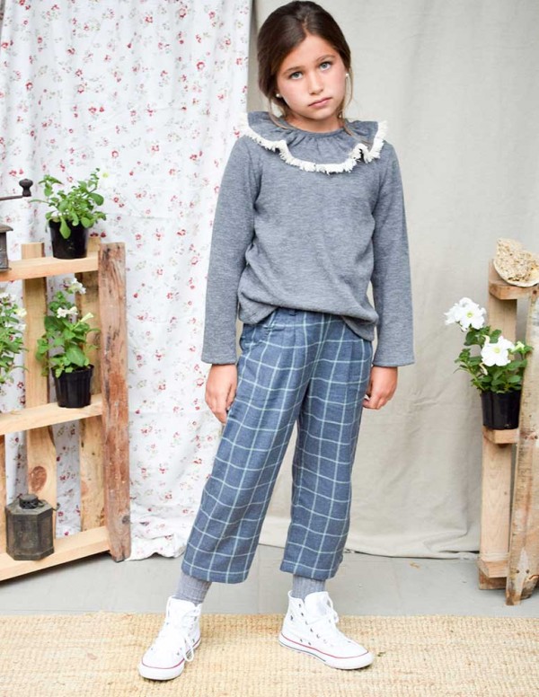 Culotte cuadros azul/verde indiana