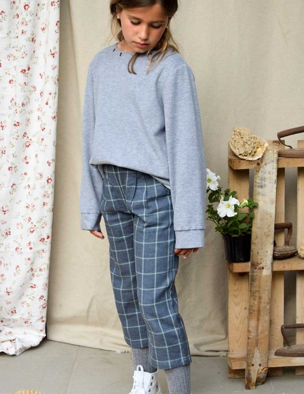 Culotte cuadros azul/verde indiana