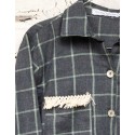 Sobrecamisa cuadros azul/verde indiana
