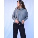 Pantalón culotte jean negro