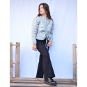 Pantalón culotte jean negro
