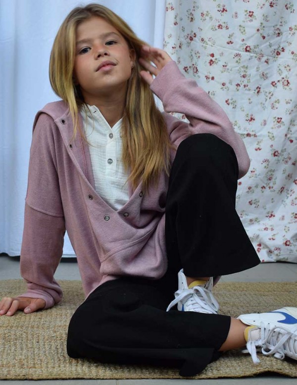 Pantalón culotte jean negro 2