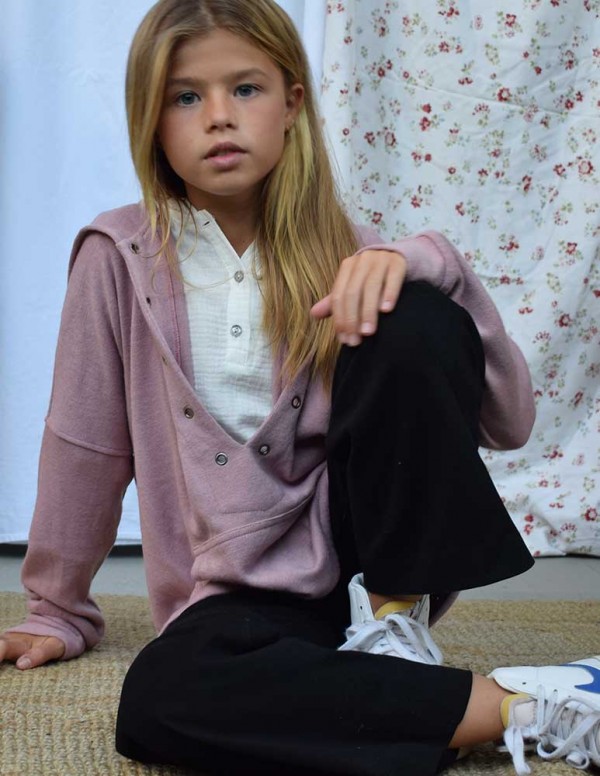 Pantalón culotte jean negro