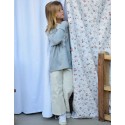 Culotte recto bolsillos blanco roto