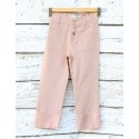 Pantalon vuelta rosa sarga lycra