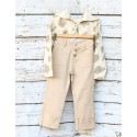 Pantalon vuelta beigue sarga lycra