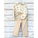 Pantalon vuelta beigue sarga lycra