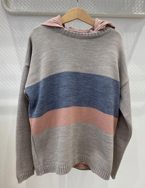 Jersey cenefa tricolor gris 2