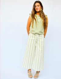 Pantalón stripes lavanda/verde