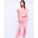 Pantalón fluido rosa