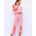 Pantalón fluido rosa