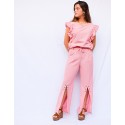 Pantalón fluido rosa