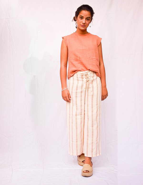 Pantalón stripes marino/caldera