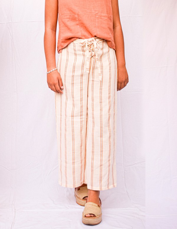 Pantalón stripes marino/caldera