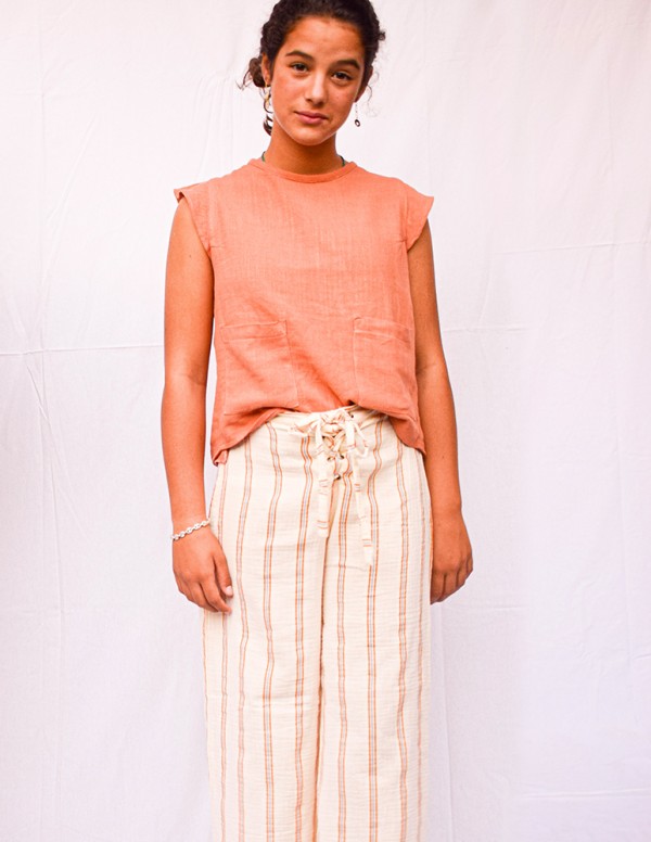 Pantalón stripes marino/caldera