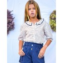 Blusa junior liberty marino/caldera
