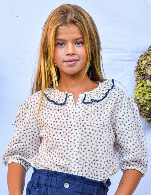 Blusa junior liberty marino/caldera