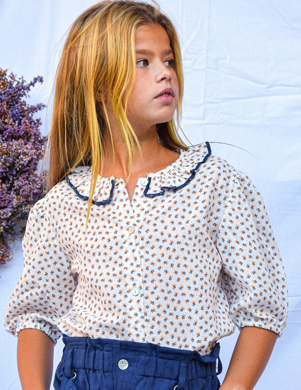 Blusa junior liberty marino/caldera