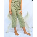 Pantalón safari lisa militar