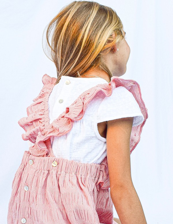 Blusa junior canesu white boble bordado