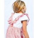 Blusa junior canesu white boble bordado