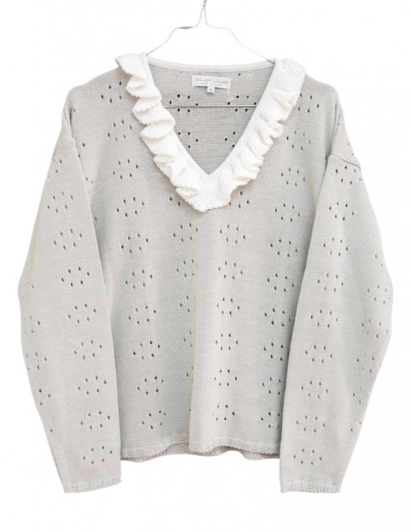 Jersey Simoneta gris empolvado 2