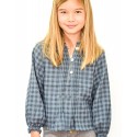 Blusa cuadros junior azul