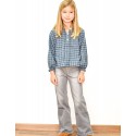 Blusa cuadros junior azul