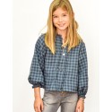 Blusa cuadros junior azul