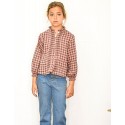 Blusa cuadros junior rosa