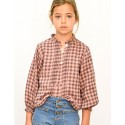 Blusa cuadros junior rosa