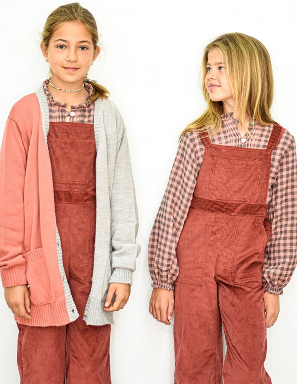 Blusa cuadros junior rosa