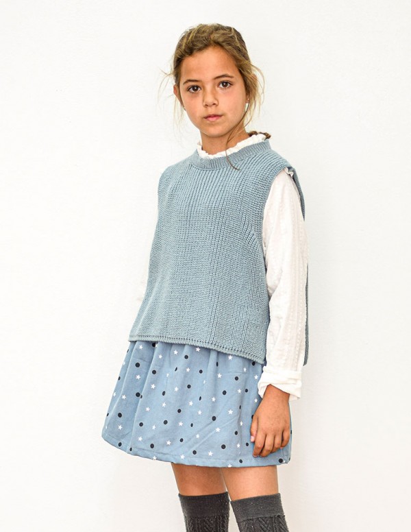 Falda estrellas azul