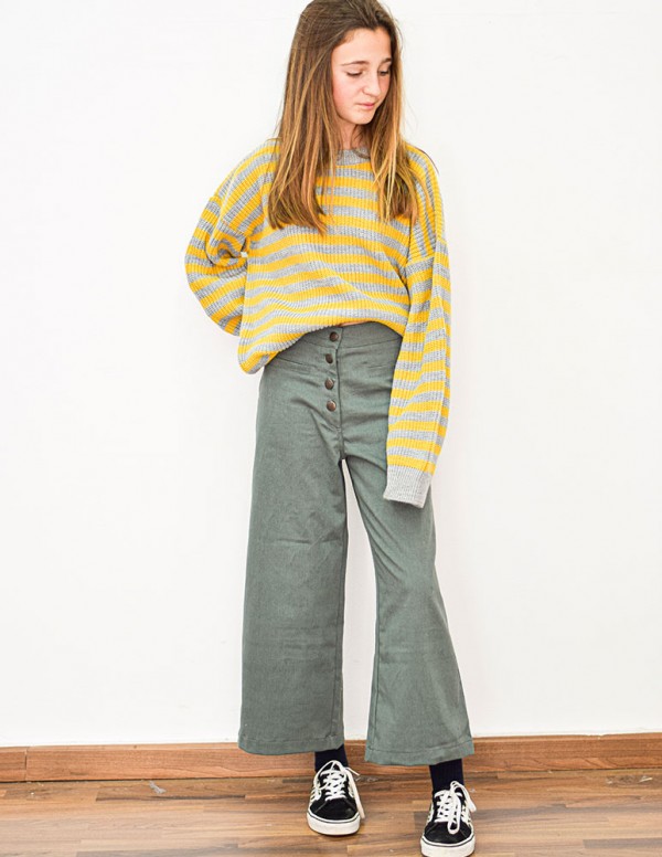 Pantalon liso verde