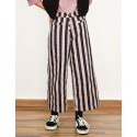 Pantalon rayas malva