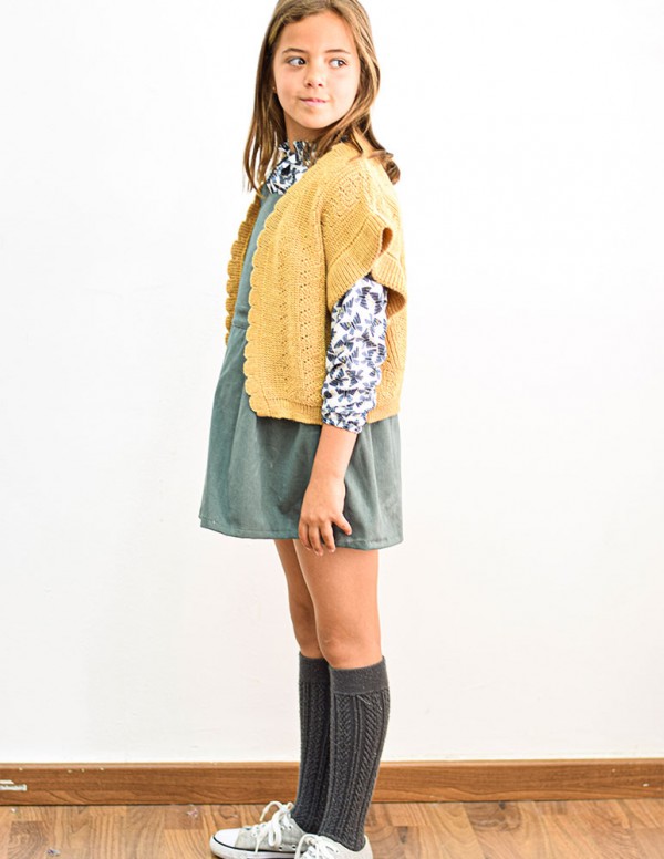 Bolero de punto  mostaza