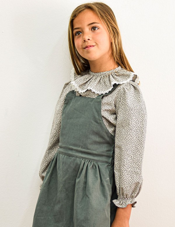 Blusa print junior gris
