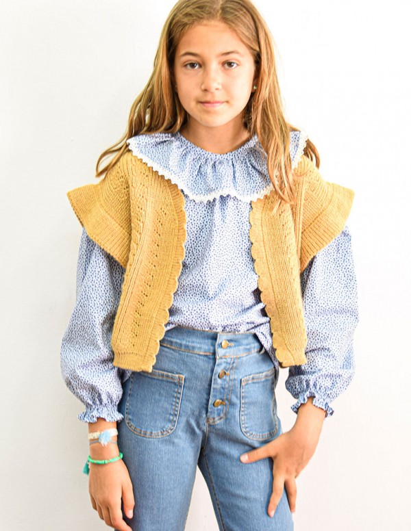 Blusa print junior  azul 2