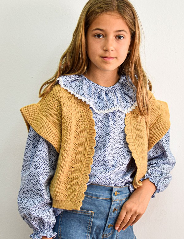 Blusa print junior  azul