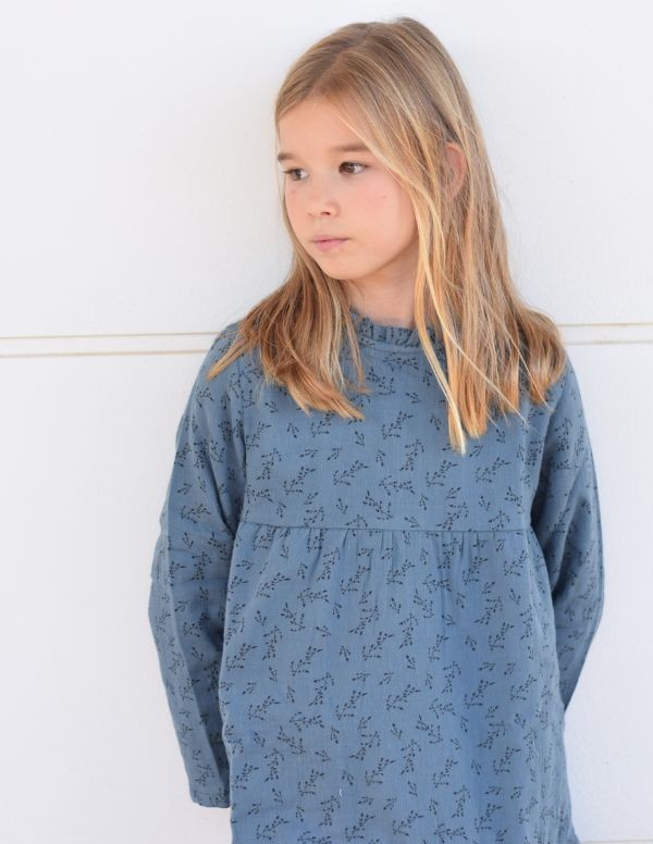 Vestido flores azul 2