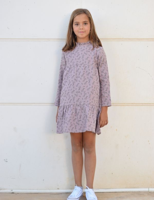 Vestido flores malva 2