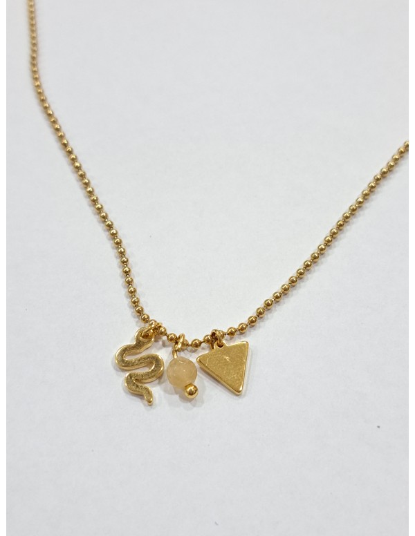 COLGATE DORADO SERPINETE TRIÁNGULO Y PIEDRA BEIGE