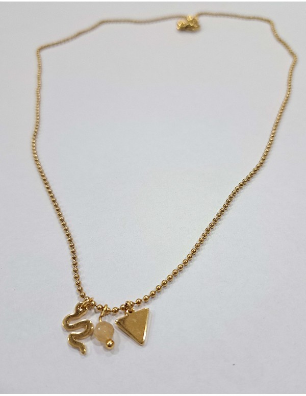 COLGATE DORADO SERPINETE TRIÁNGULO Y PIEDRA BEIGE