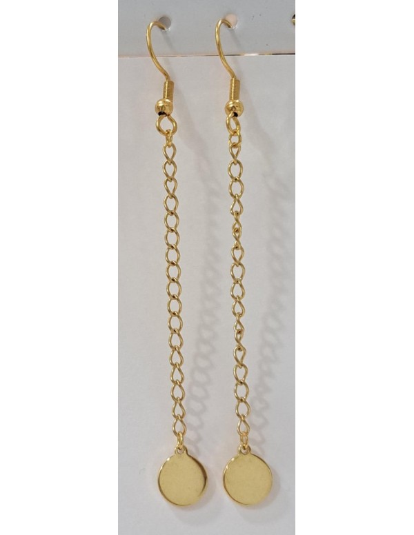 PENDIENTES LARGOS CADENITA Y CÍRCULO