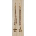 PENDIENTES LARGOS ESTRELLA CON CADENITA DE COLOR