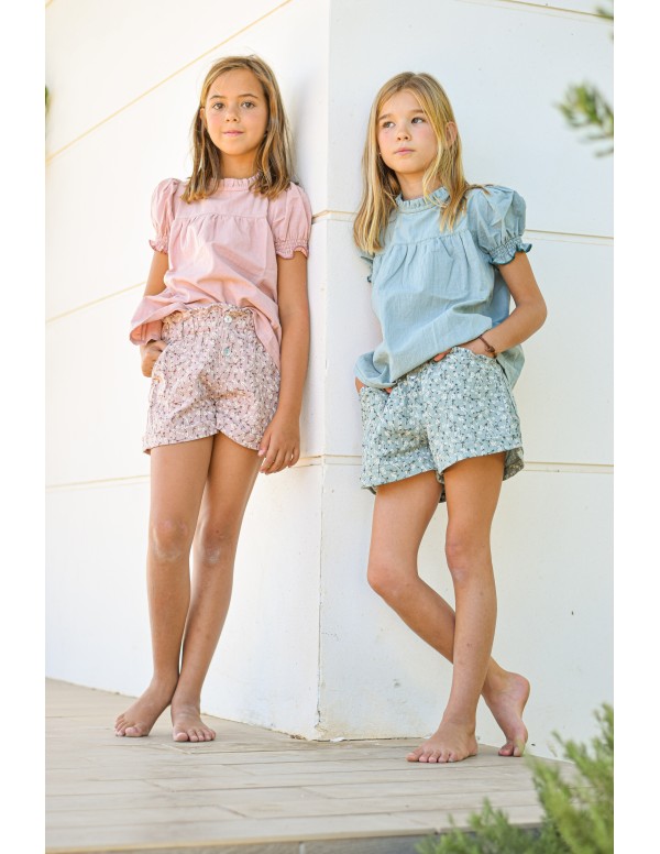 Short de gasa rosa | Dimelo Hilando SS23